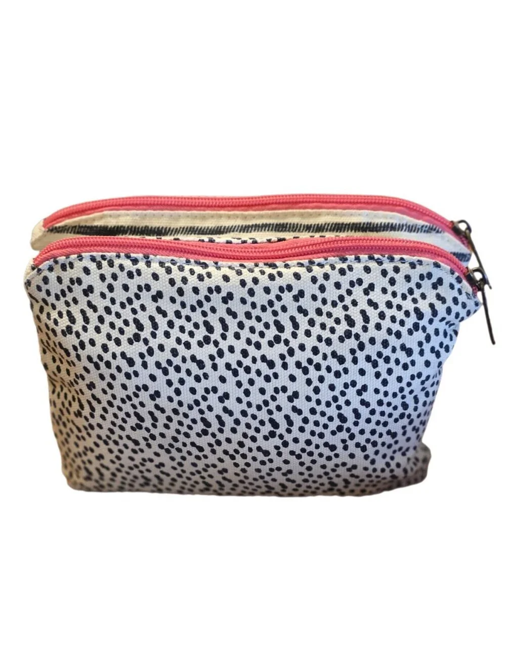 Primrose Hill London Striped Cosmetic Bag - Dual Compartment Like NEW